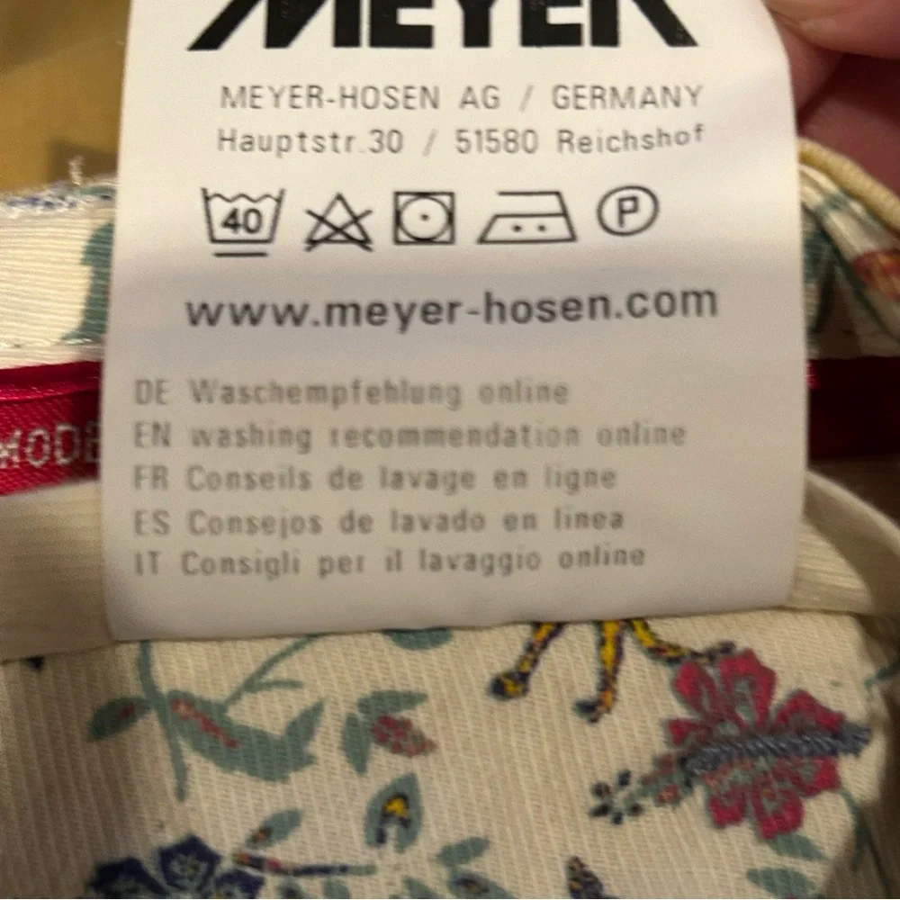 Meyer‎ Mens New York Chinos Size 32x30 42C/92 Yellow Slim Fit Dress Pants NWT